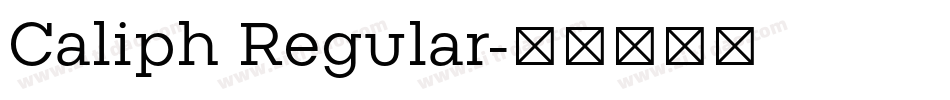 Caliph Regular字体转换